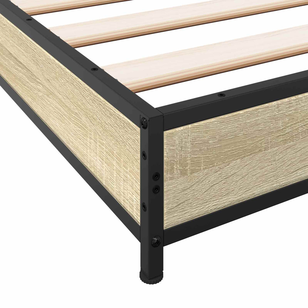 Bettrahmen Sonoma-Eiche 80 x 200 cm Holzwerkstoff