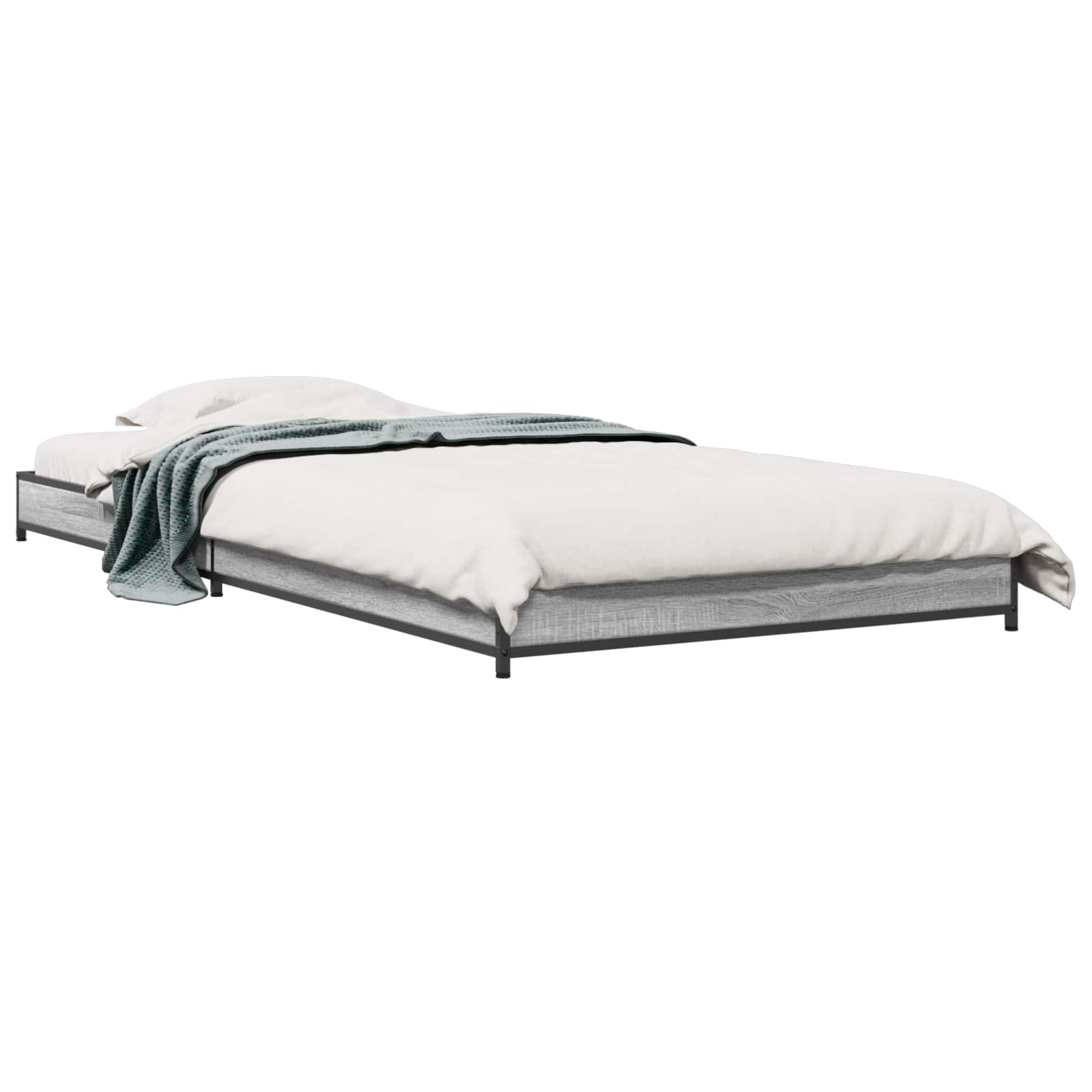 Bettrahmen Grau Sonoma 80 x 200 cm Holzwerkstoff