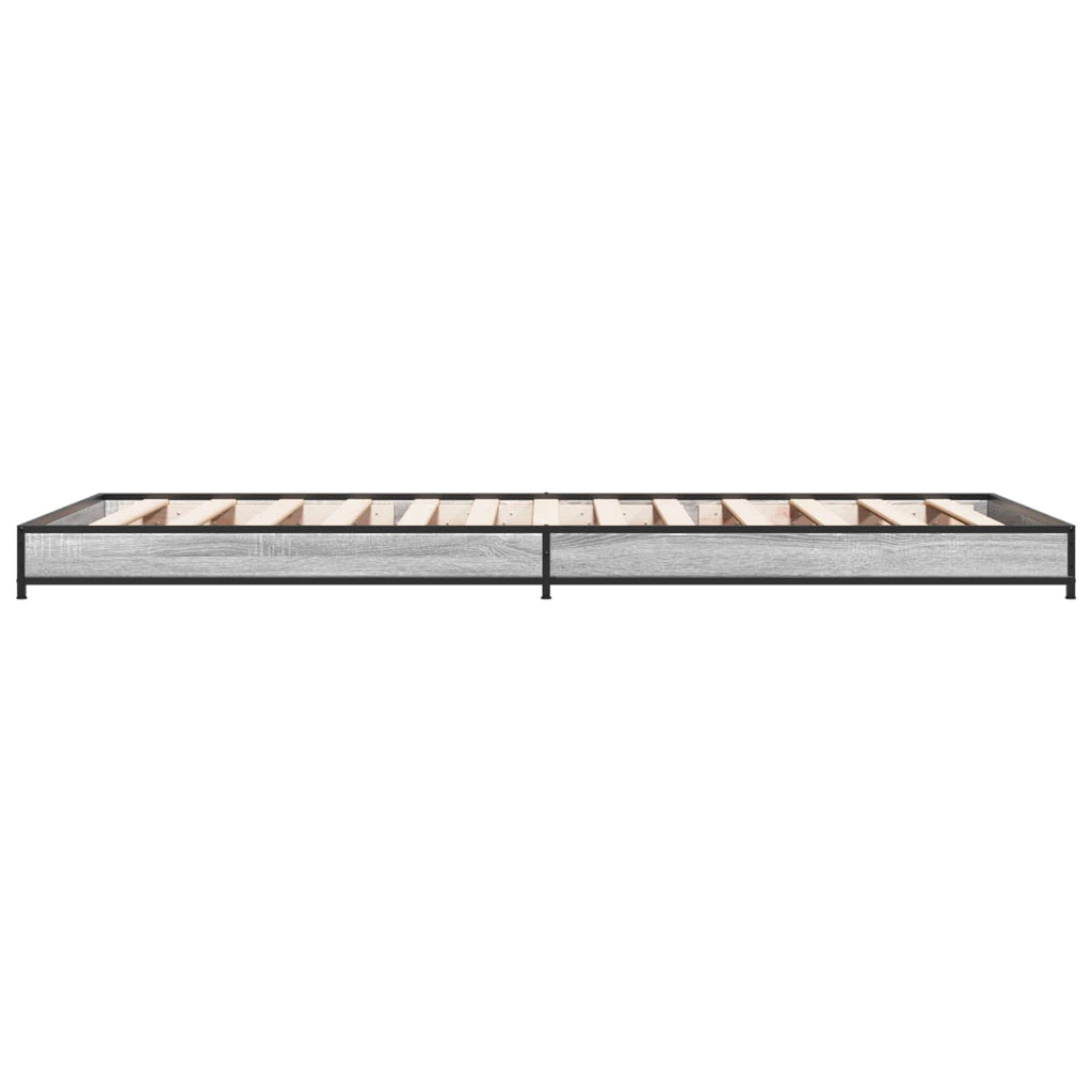 Bettrahmen Grau Sonoma 80 x 200 cm Holzwerkstoff