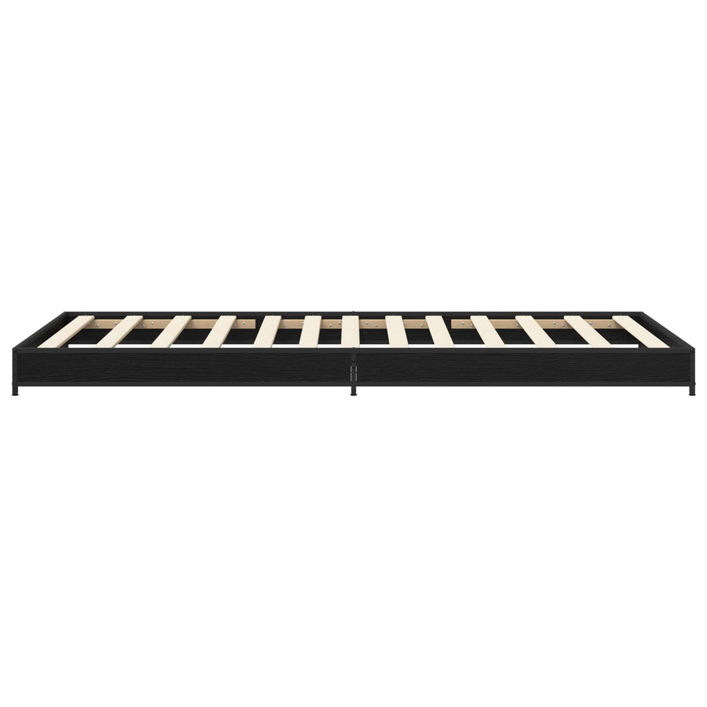 Bettrahmen Schwarze Eiche 80 x 200 cm Holzwerkstoff