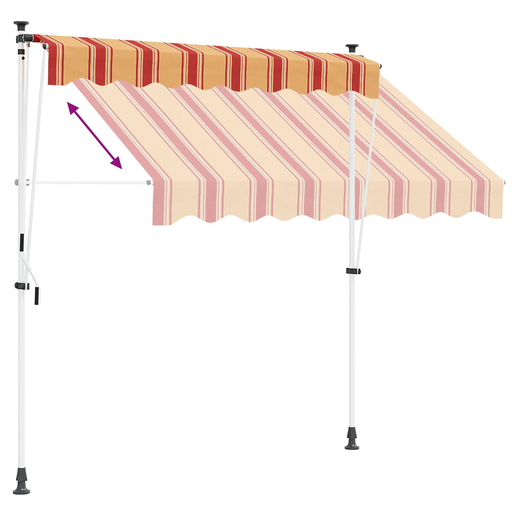 Manuell einziehbare Markise Mehrfarbig 300 x 115 x 300 cm