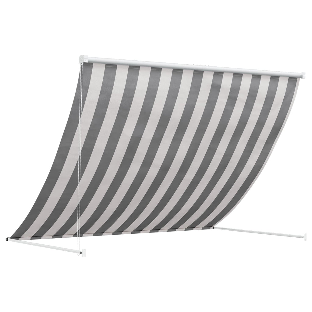 Markise Anthrazit und Weiß 350 x 150 cm