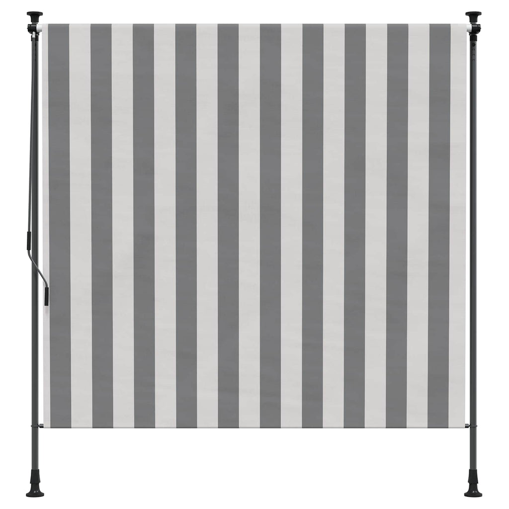 Outdoor Rollo Anthrazit und Weiß 100 x 270 cm