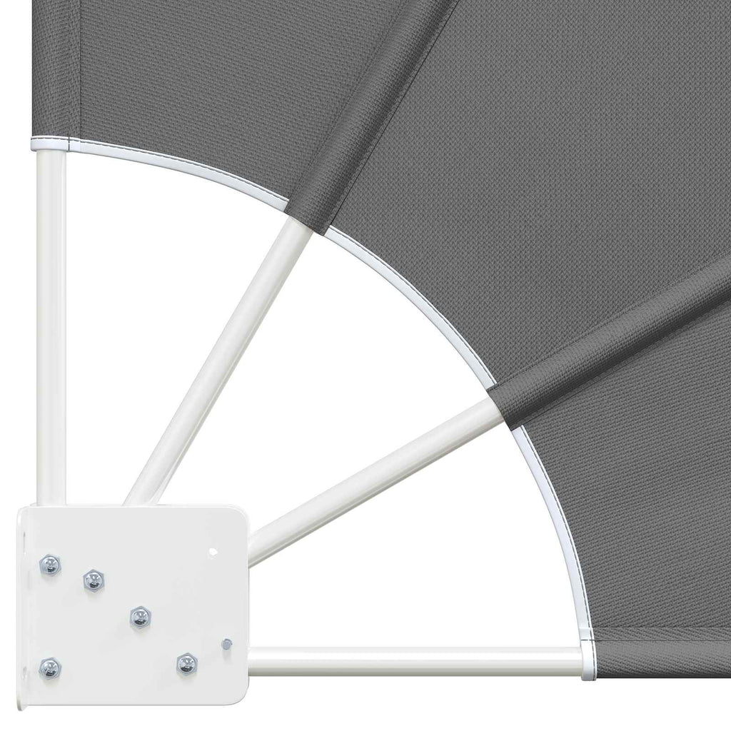 Balkon Sichtschutz 140 x 140 cm Polyester Hellgrau