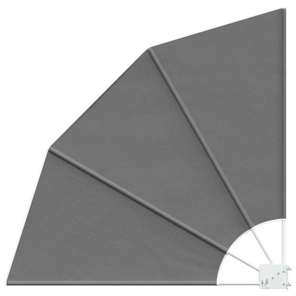Balkon Sichtschutz 140 x 140 cm Polyester Hellgrau