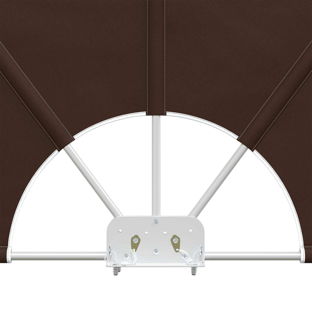 Balkon Sichtschutz 240 x 160 cm Polyester Rechtwinklig Braun