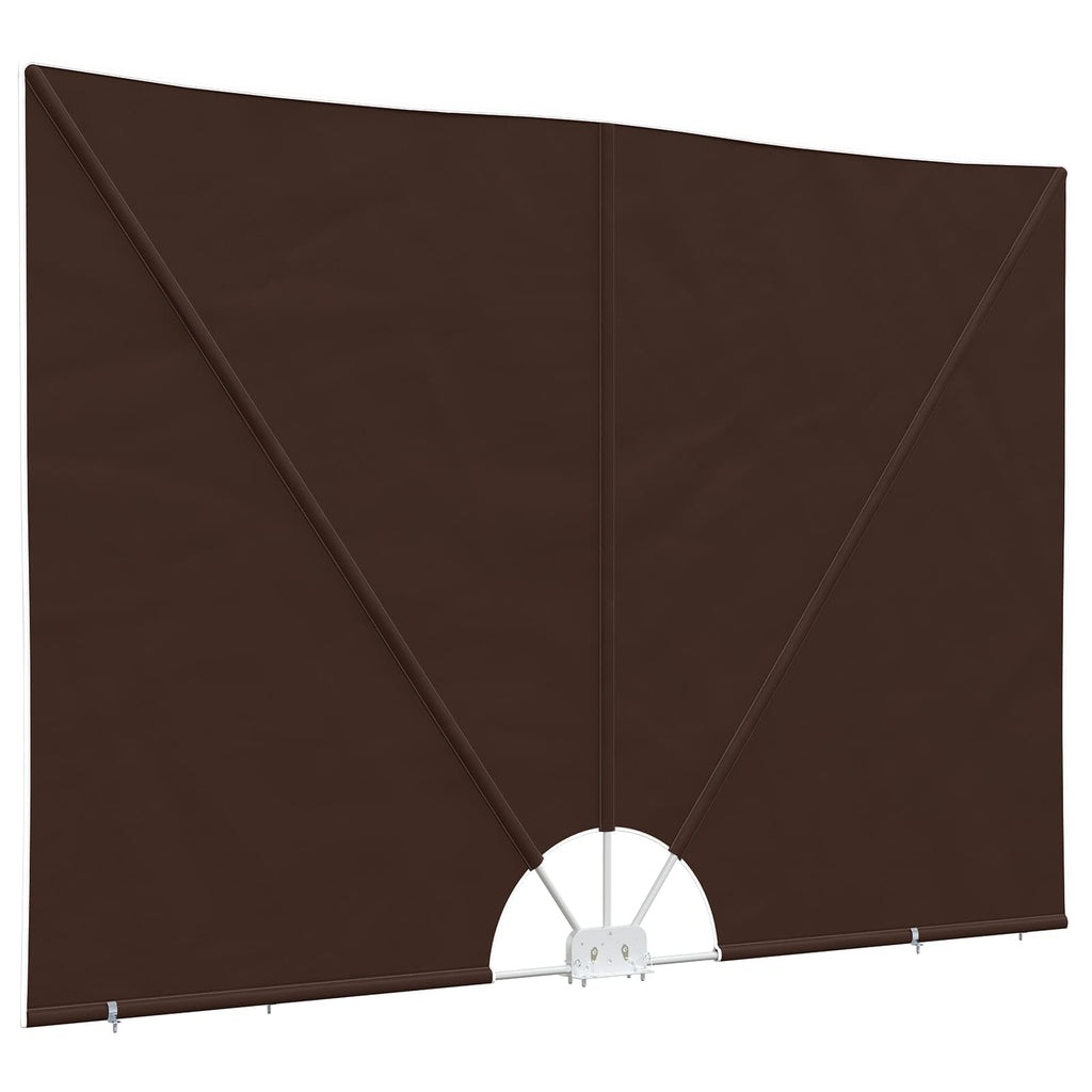 Balkon Sichtschutz 240 x 160 cm Polyester Rechtwinklig Braun