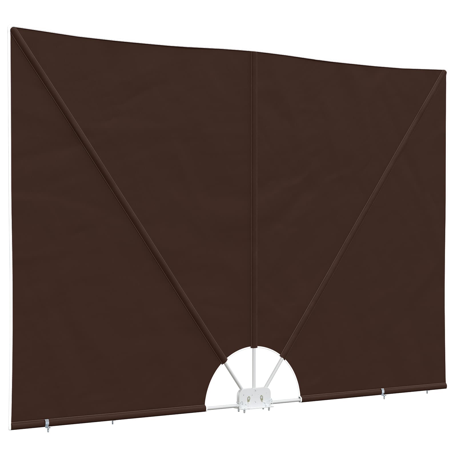 Balkon Sichtschutz 240 x 160 cm Polyester Rechtwinklig Braun