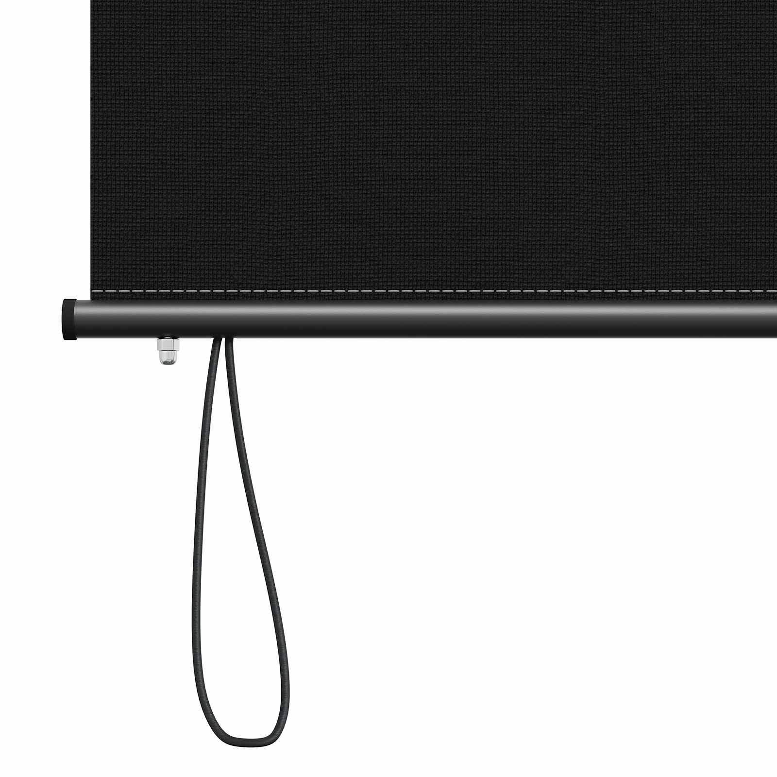 Rollo Schwarz 60 x 250 cm Stoff und Aluminium