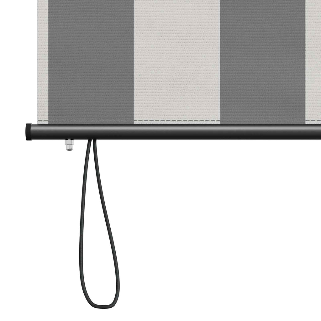 Rollo Anthrazit und Weiß 60 x 250 cm Stoff und Aluminium