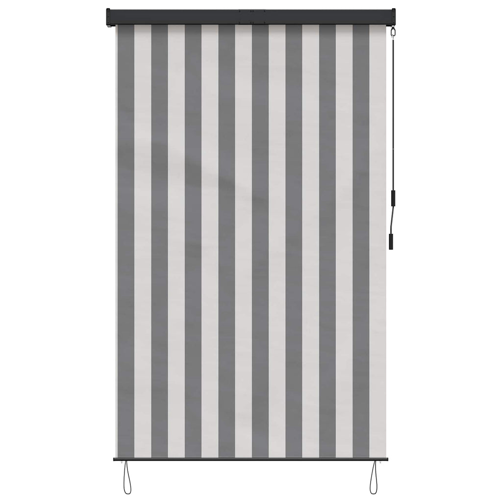 Rollo Anthrazit und Weiß 60 x 250 cm Stoff und Aluminium