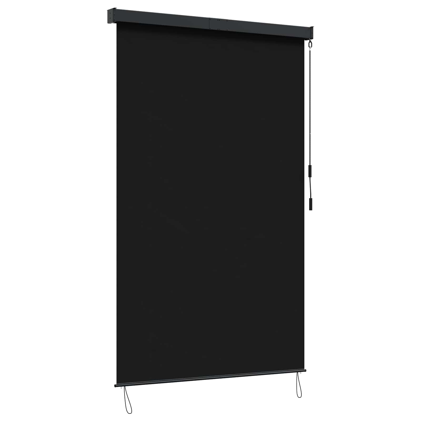 Rollo Schwarz 100 x 250 cm Stoff und Aluminium
