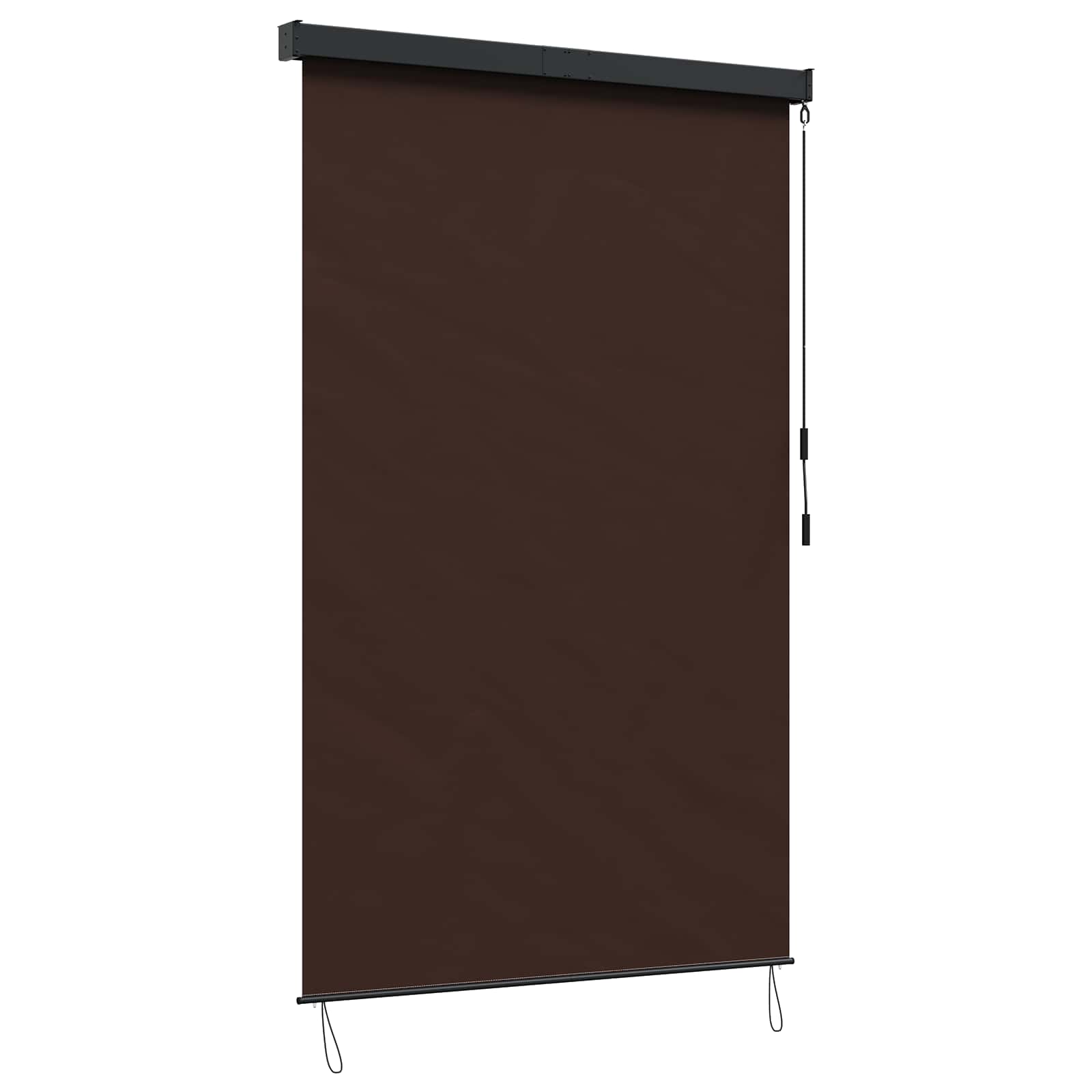 Rollo Braun 100 x 250 cm Stoff und Aluminium