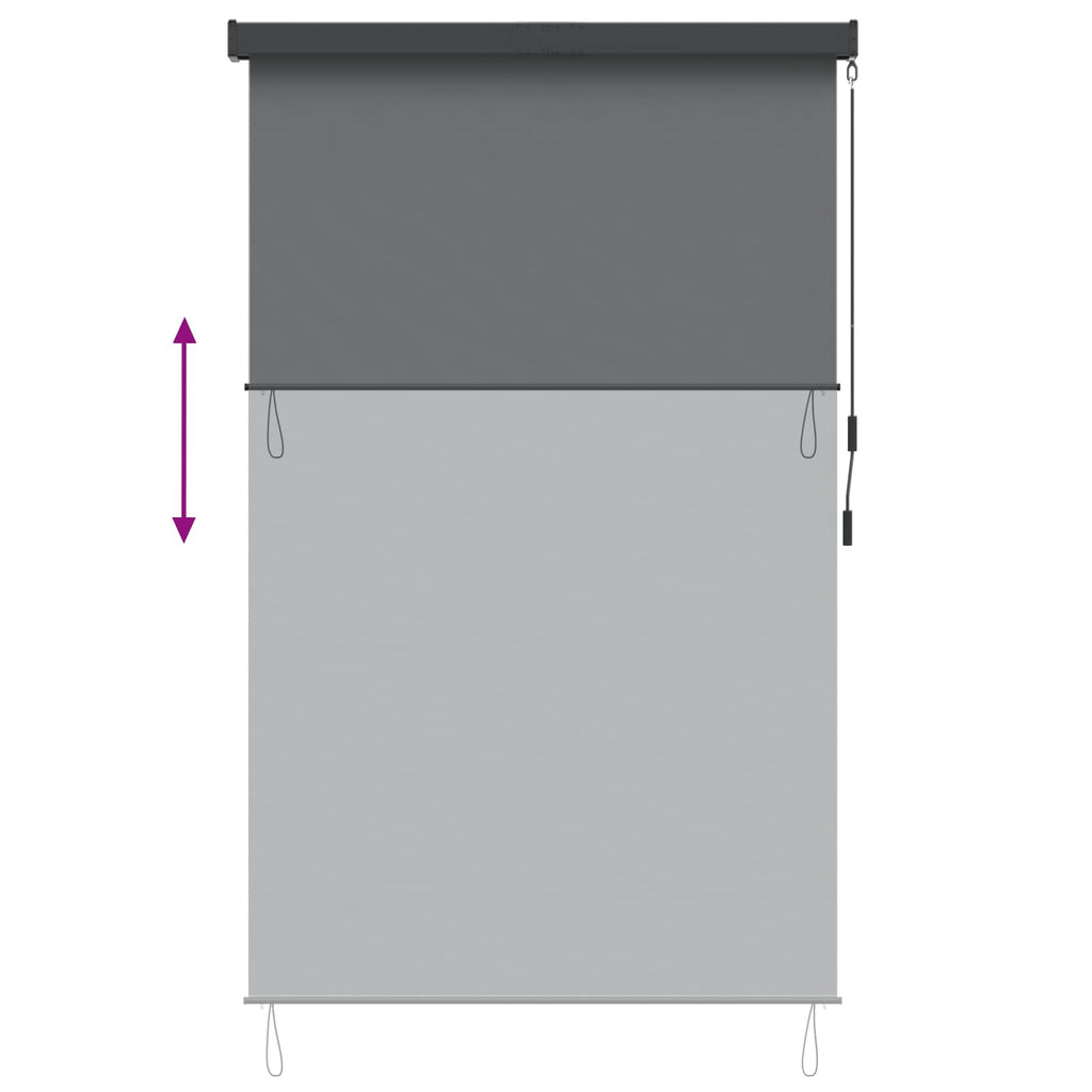 Rollo Hellgrau 100 x 250 cm Stoff und Aluminium