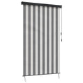 Rollo Anthrazit und Weiß 100 x 250 cm Stoff und Aluminium