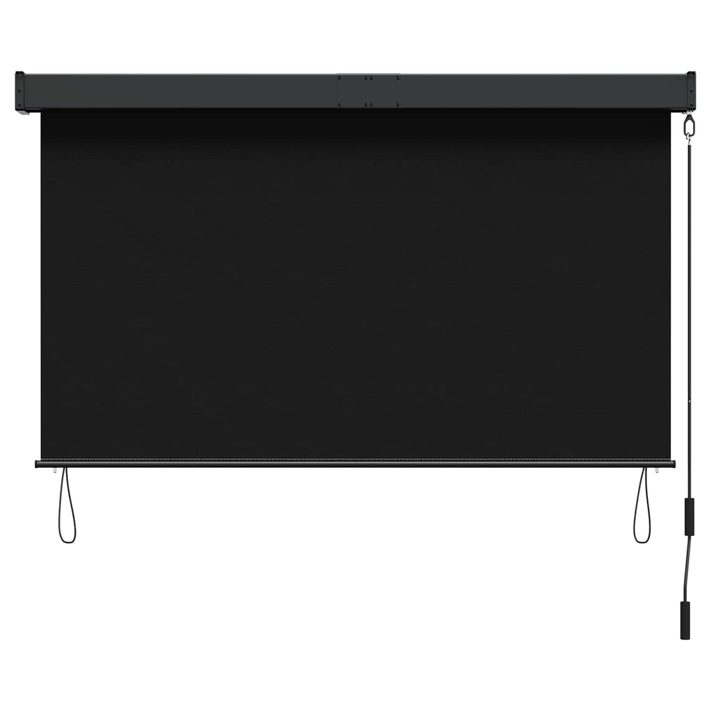 Rollo Schwarz 120 x 250 cm Stoff und Aluminium