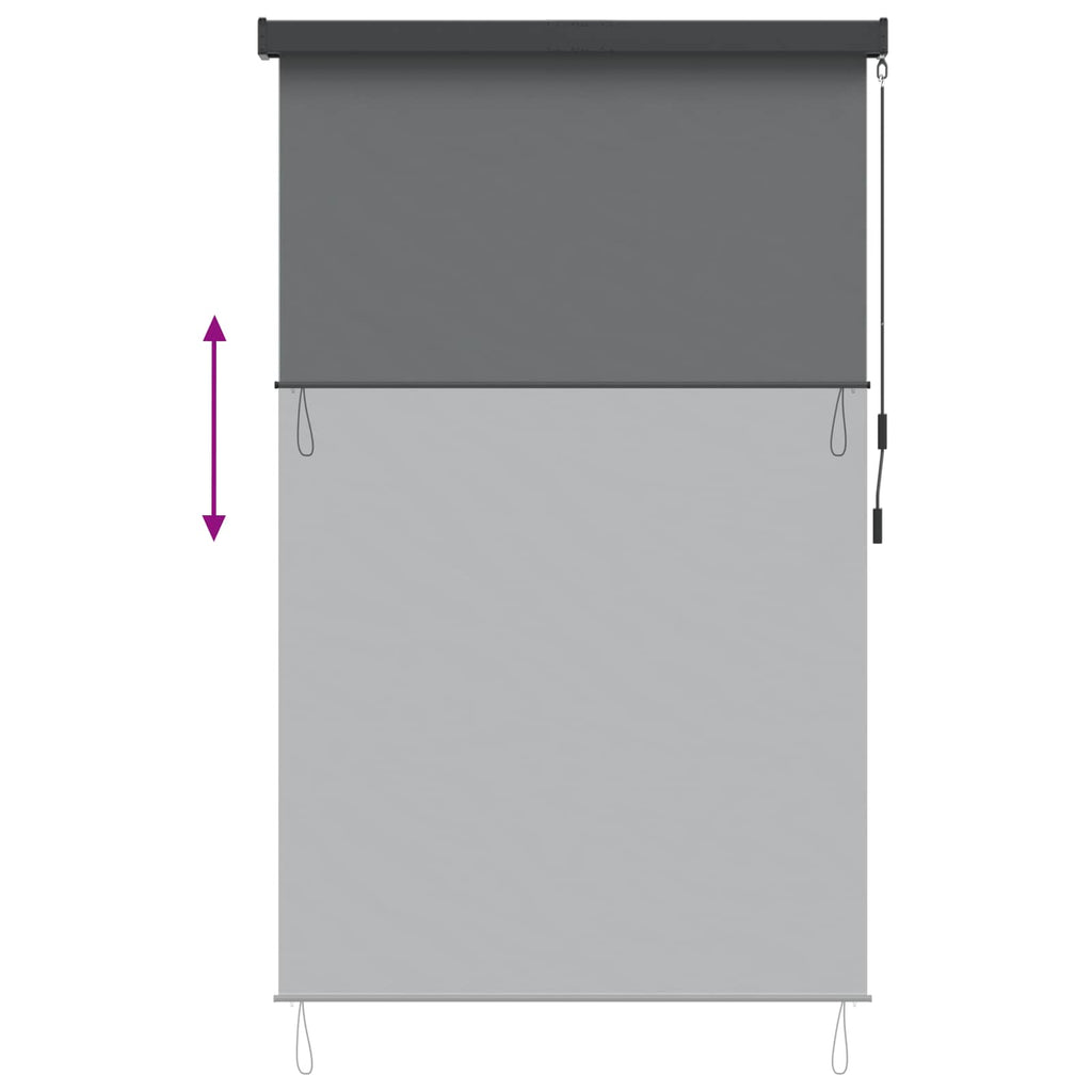Rollo Hellgrau 120 x 250 cm Stoff und Aluminium