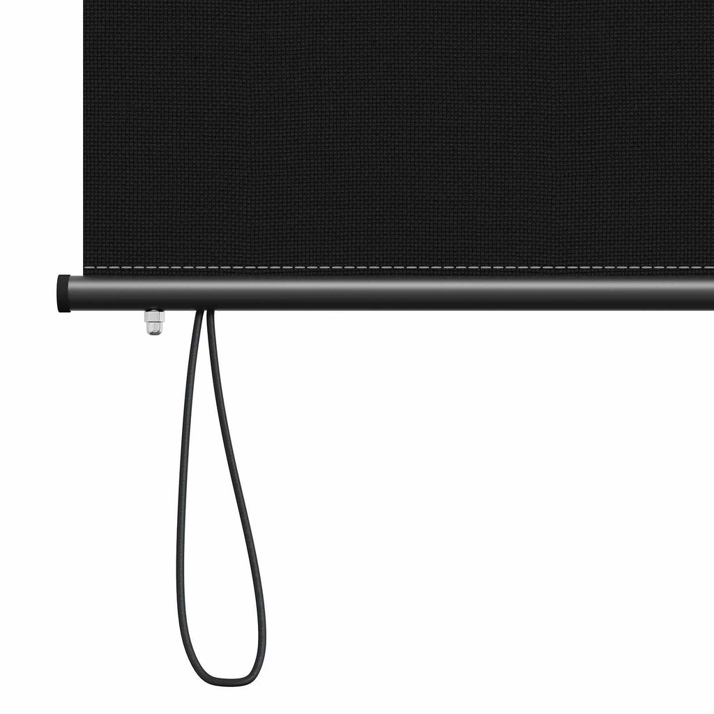 Rollo Schwarz 140 x 250 cm Stoff und Aluminium