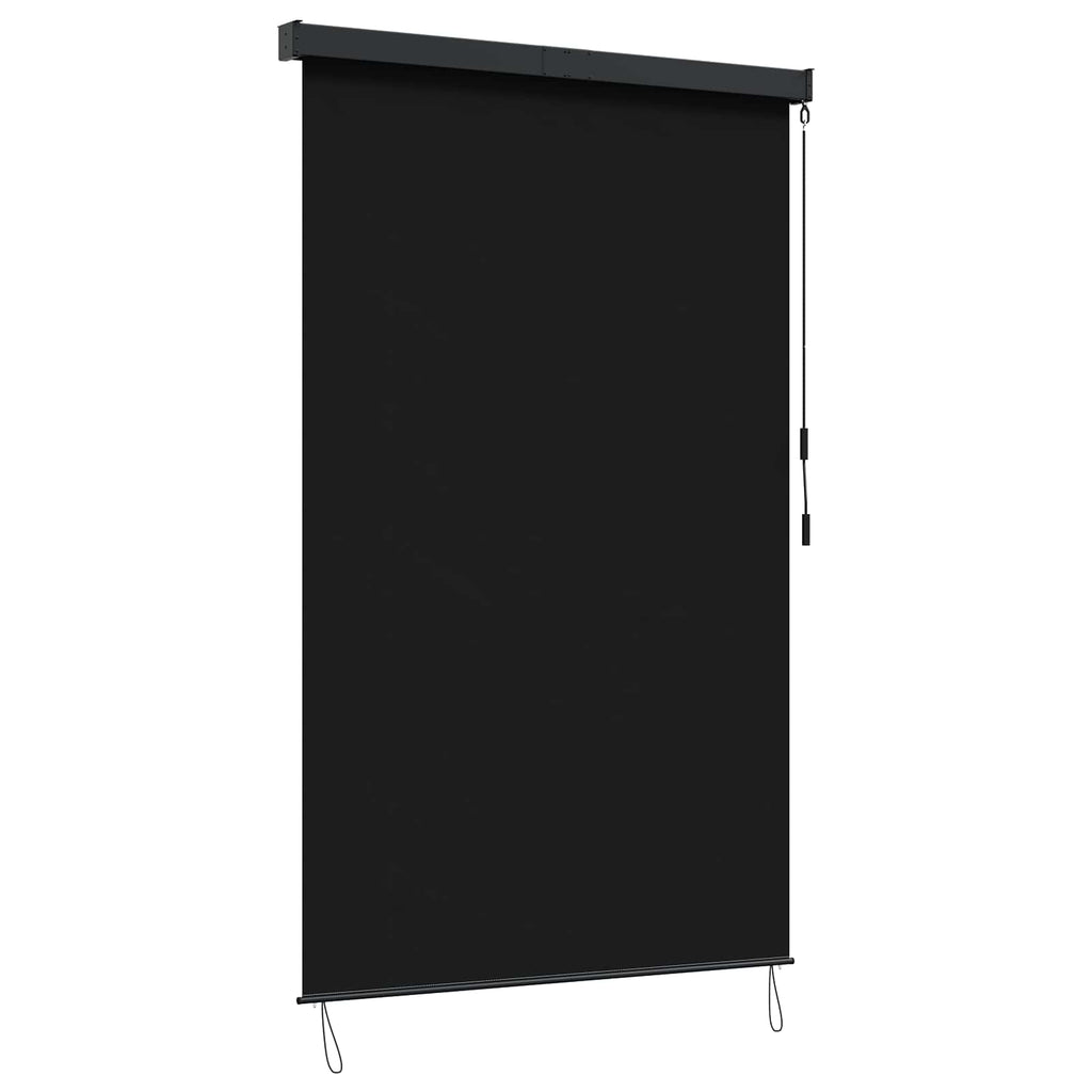 Rollo Schwarz 140 x 250 cm Stoff und Aluminium
