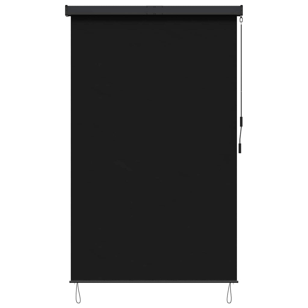 Rollo Schwarz 140 x 250 cm Stoff und Aluminium