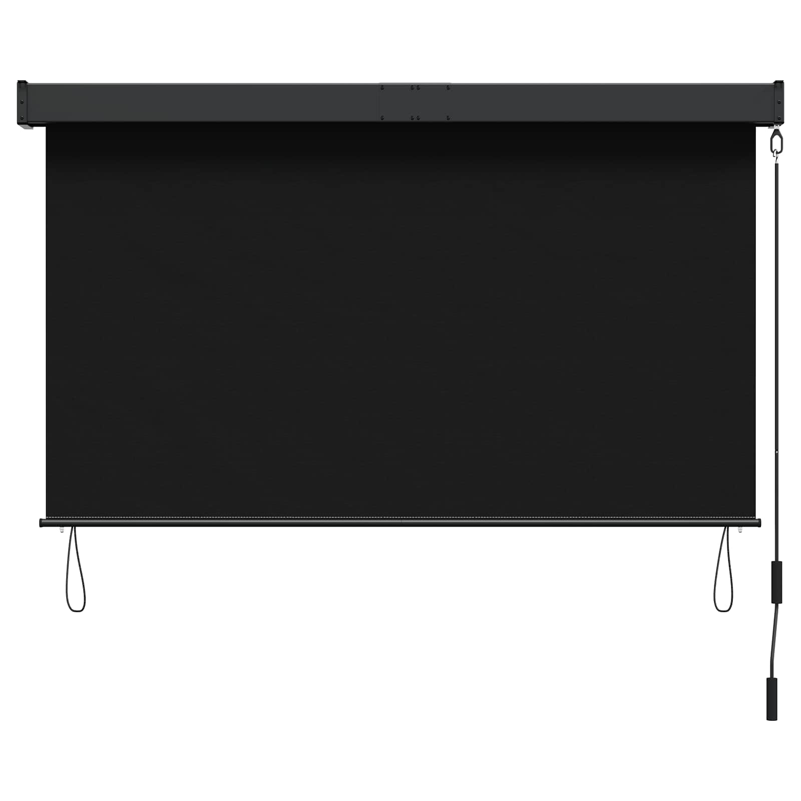 Rollo Schwarz 160 x 250 cm Stoff und Aluminium