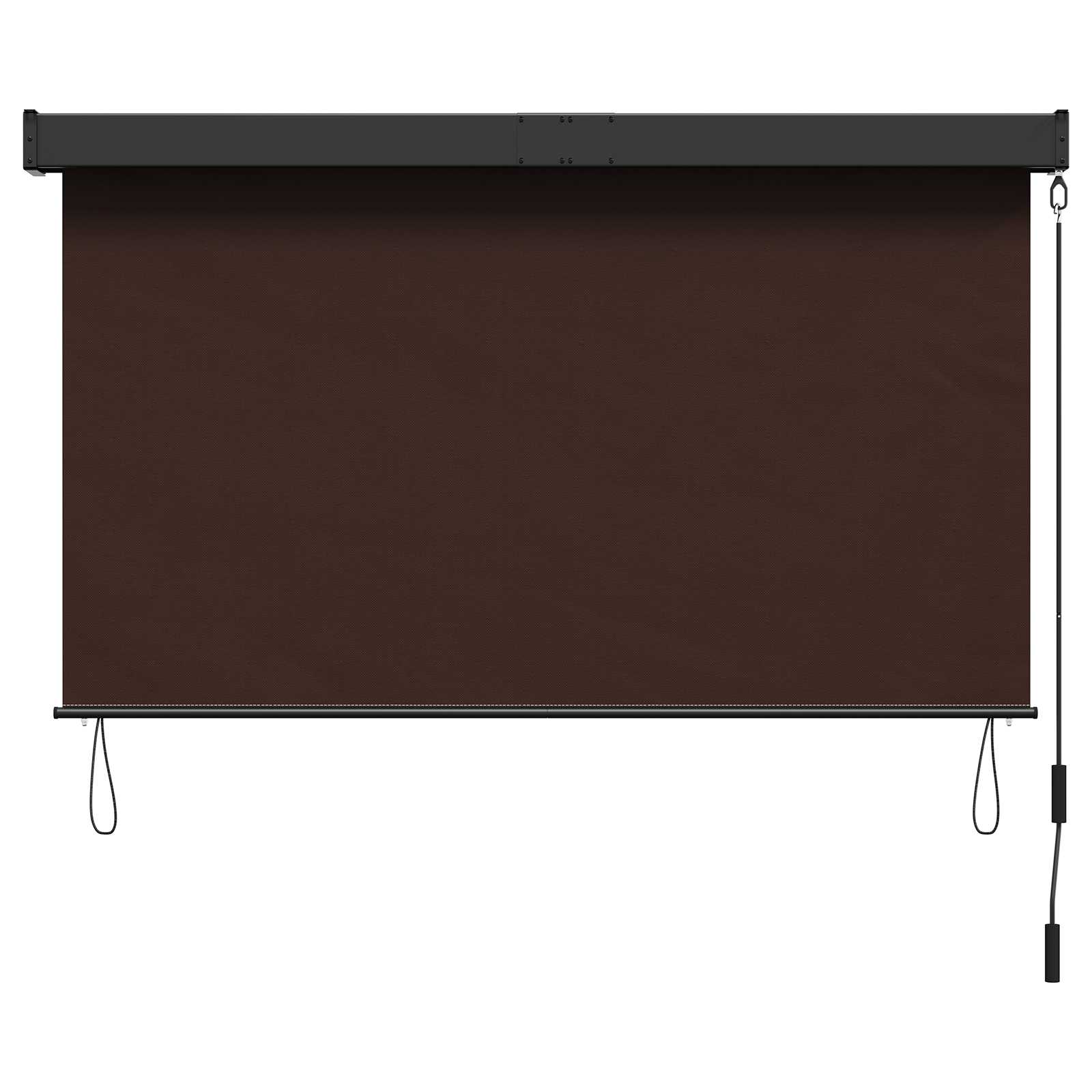Rollo Braun 180 x 250 cm Stoff und Aluminium