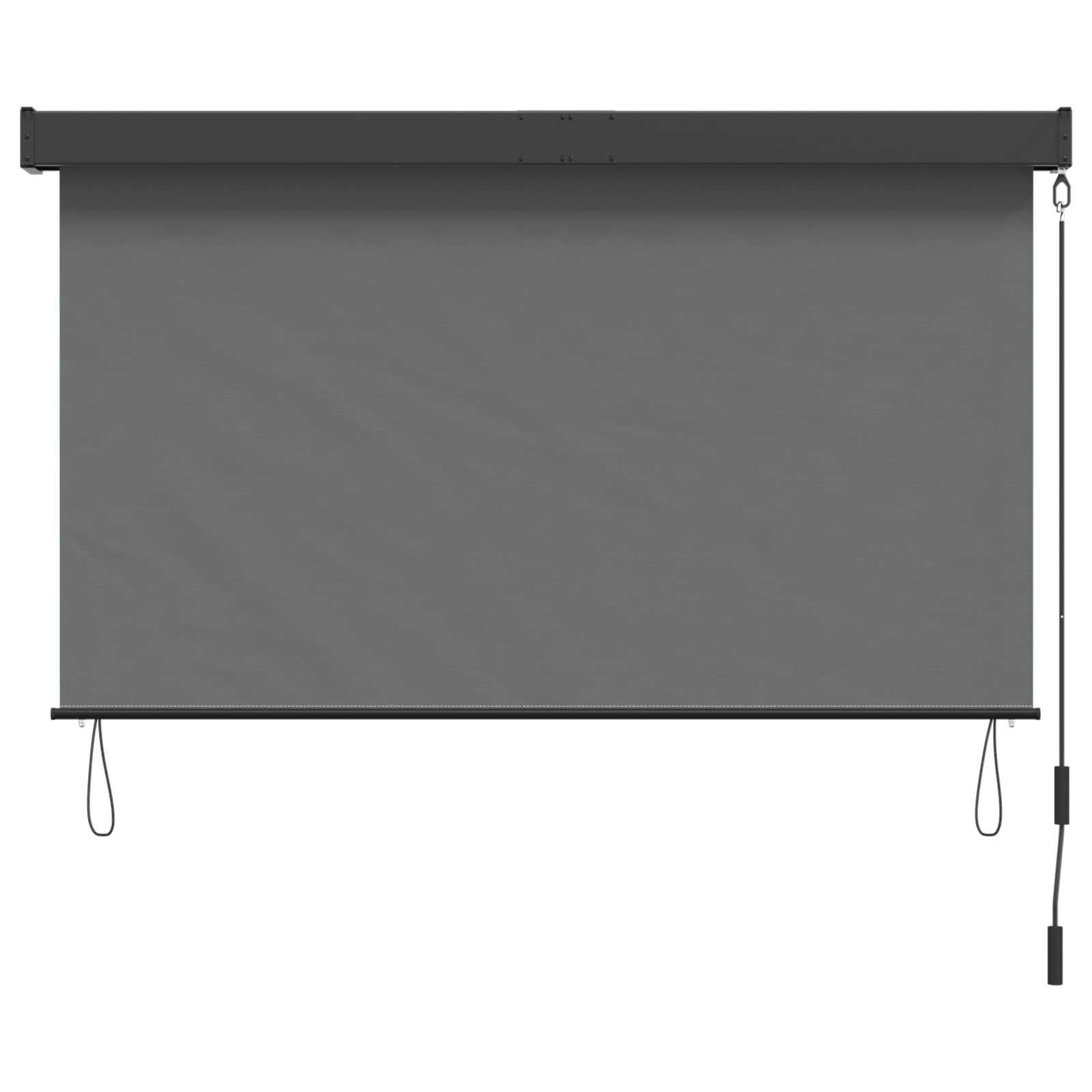 Rollo Hellgrau 180 x 250 cm Stoff und Aluminium