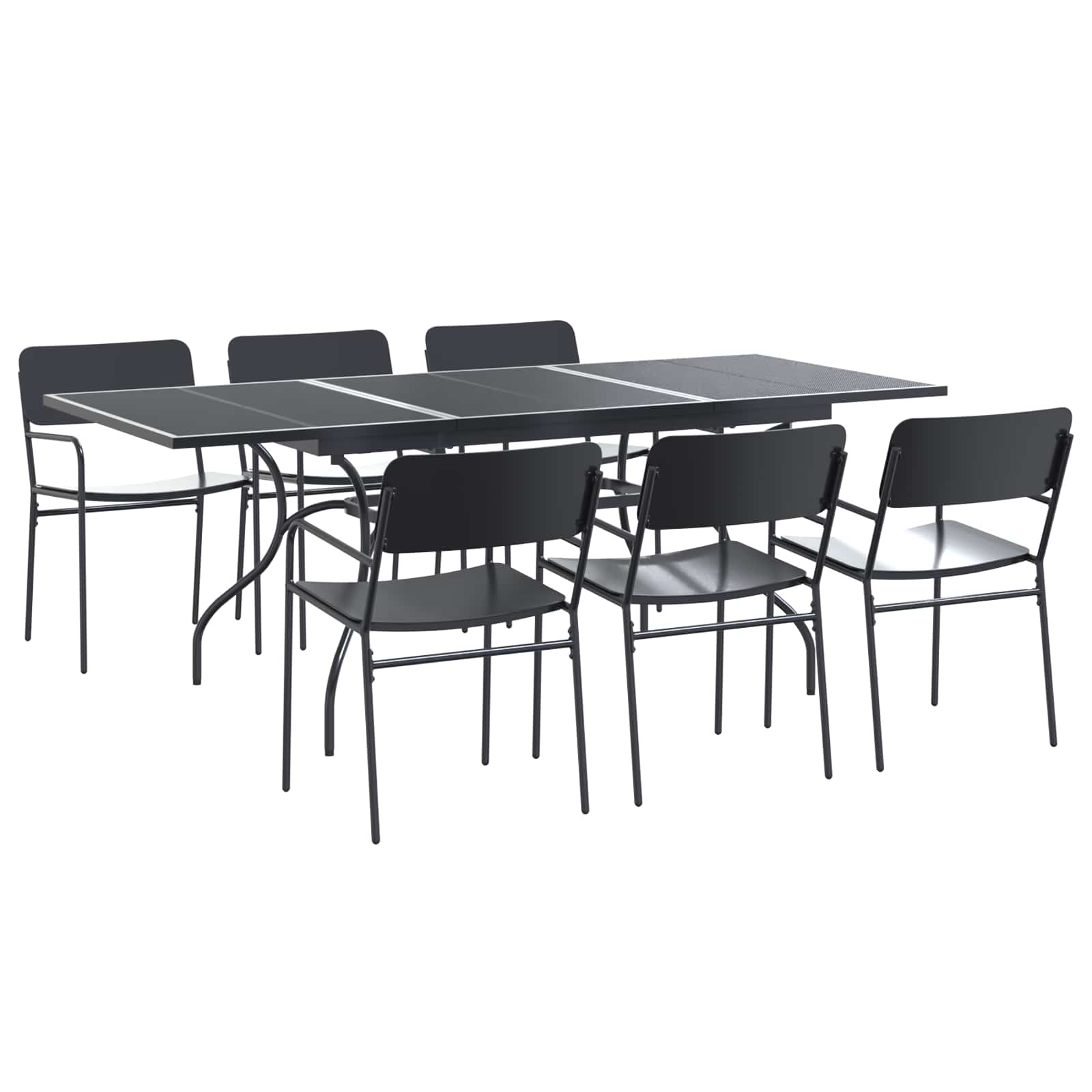 Garten Essgruppe 7 pcs Anthrazit Stahl