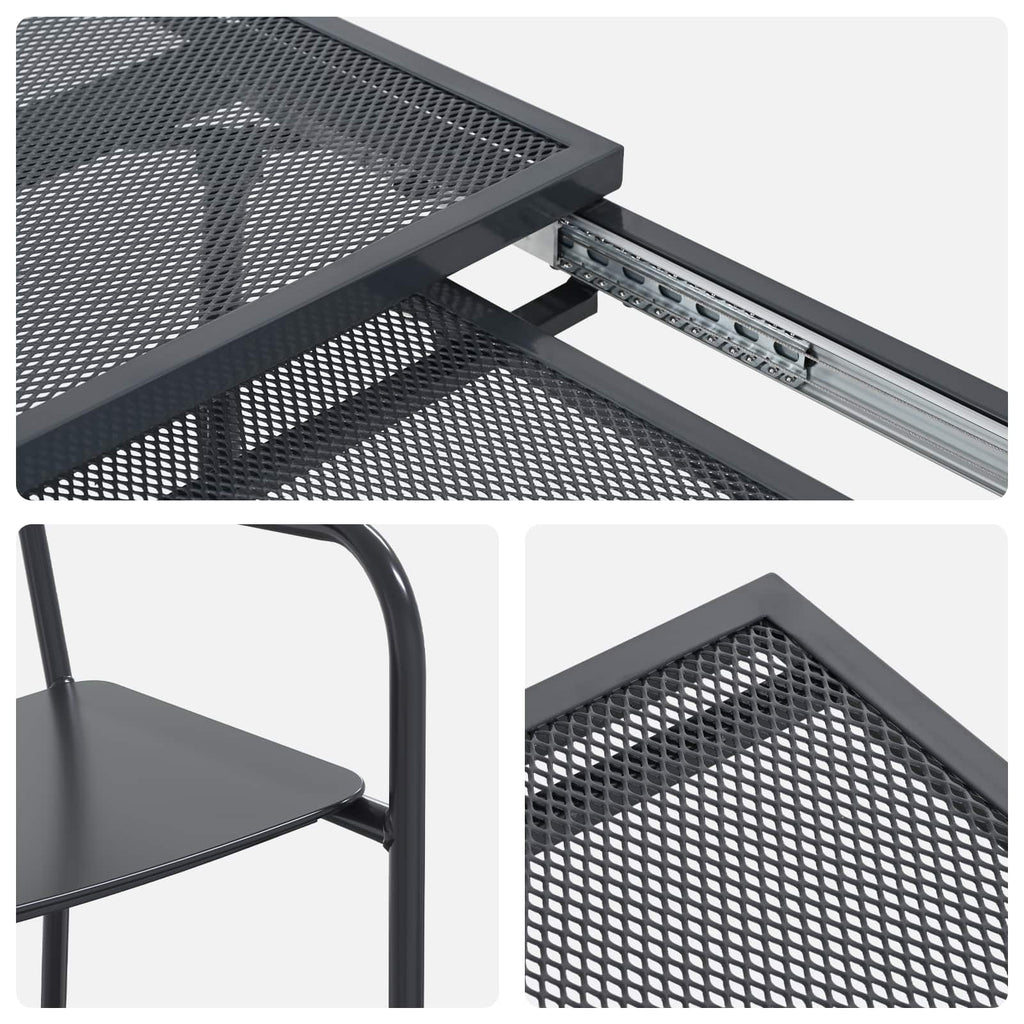 Garten Essgruppe 9 pcs Anthrazit Stahl
