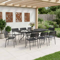Garten Essgruppe 9 pcs Anthrazit Stahl