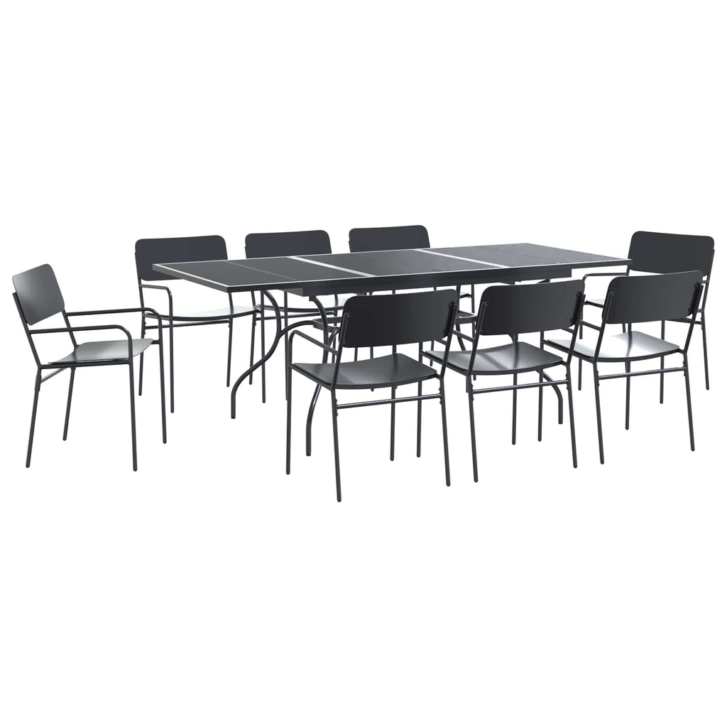 Garten Essgruppe 9 pcs Anthrazit Stahl
