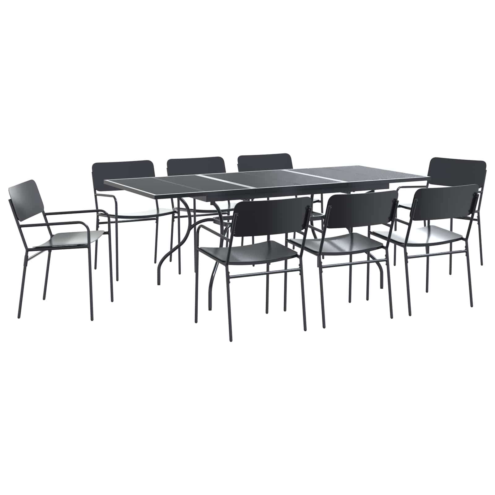 Garten Essgruppe 9 pcs Anthrazit Stahl