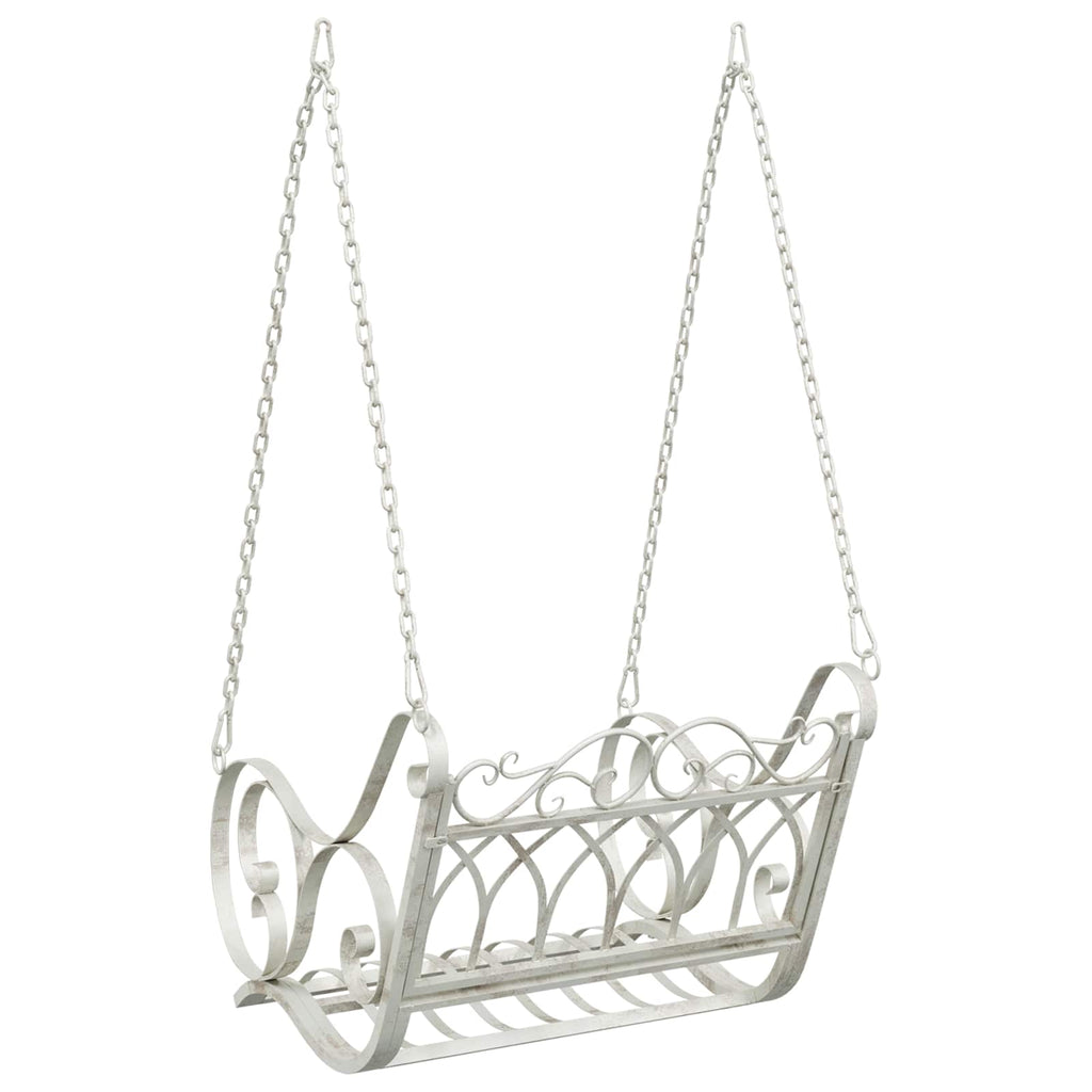 Schaukelbank Stahl 71 x 75 x 59 cm Antik Weiß