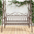 Schaukelbank Stahl 112 x 60 x 126,5 cm Antikbraun