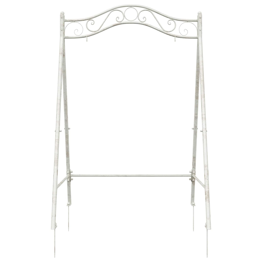 Schaukelrahmen Antik Weiß 113 x 121,5 x 168 cm Stahl