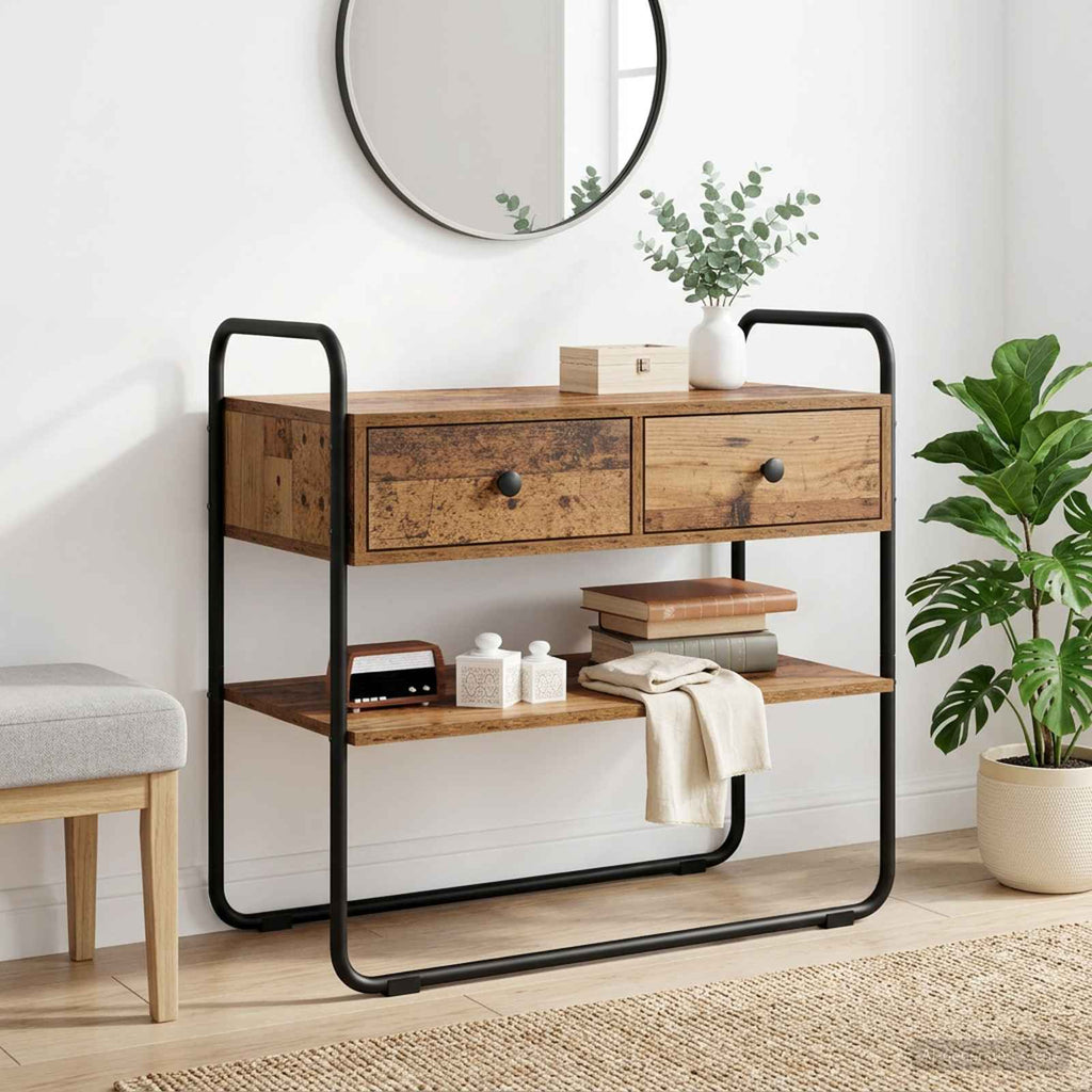 Konsolentisch Altholz 80 x 40 x 75 cm Holzwerkstoff