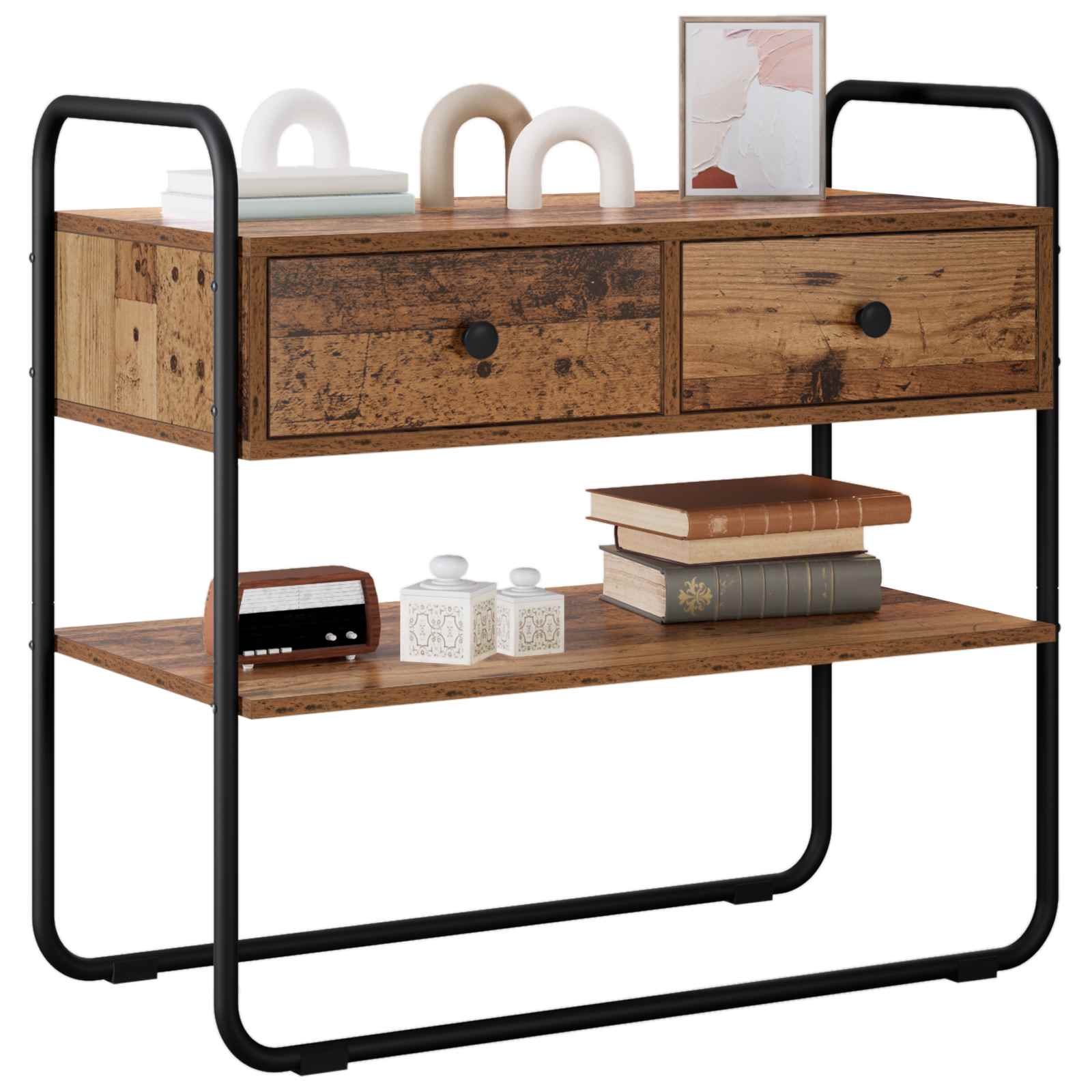 Konsolentisch Altholz 80 x 40 x 75 cm Holzwerkstoff