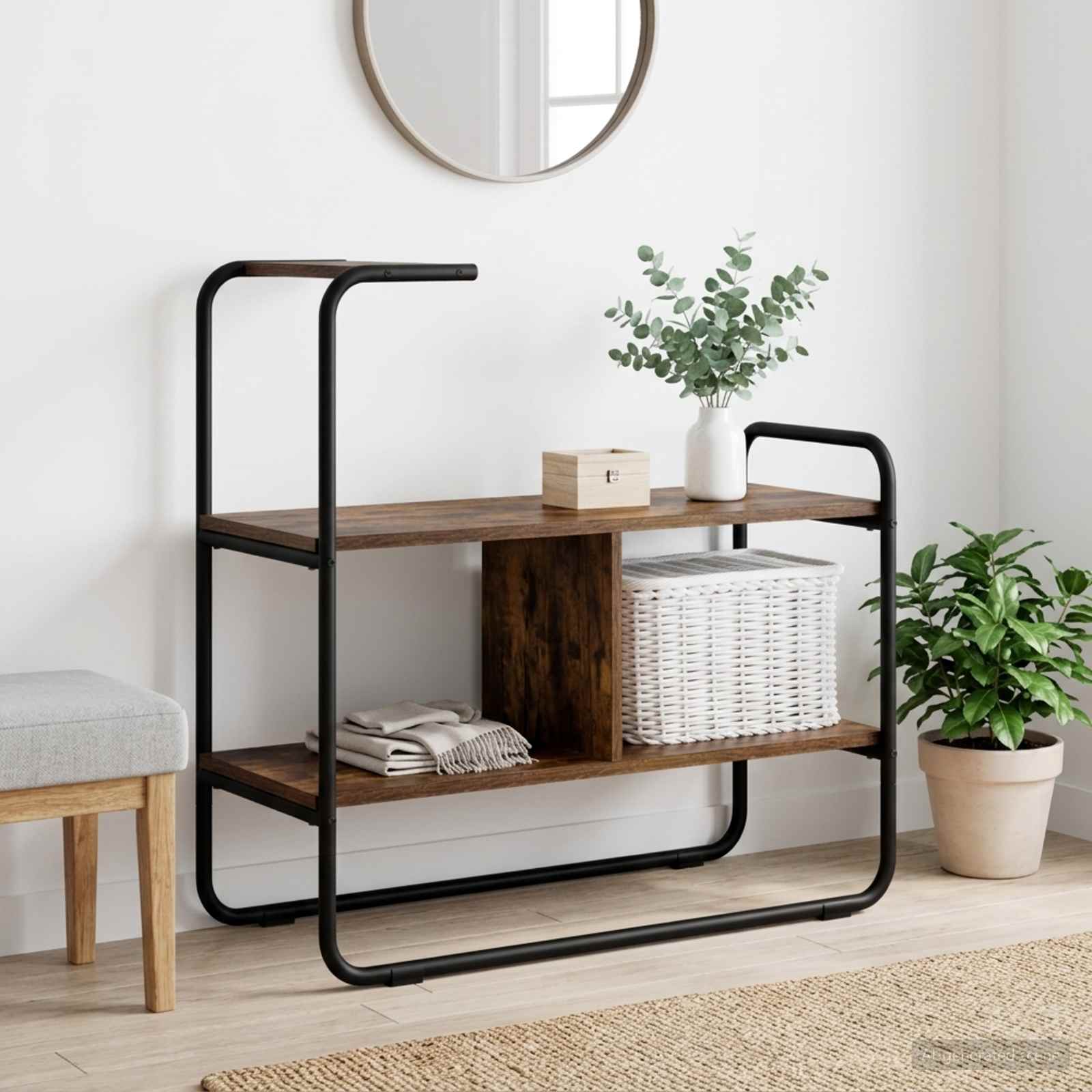 Konsolentisch Geräucherte Eiche 80 x 35 x 75 cm Holzwerkstoff
