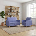 Sofa Set mit Stauraum 2 pcs Jeans blau Polyester