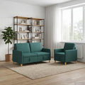 Sofa Set mit Stauraum 2 pcs Dunkelgrün Polyester