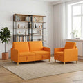 Sofa Set mit Stauraum 2 pcs Dunkelgelb Polyester