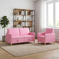 Sofa Set mit Stauraum 2 pcs Rosa Polyester