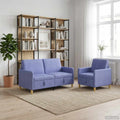 Sofa Set mit Stauraum 2 pcs Jeans blau Polyester