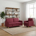 Sofa Set mit Stauraum 2 pcs Weinrot Polyester