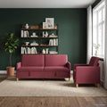 Sofa Set mit Stauraum 2 pcs Weinrot Polyester