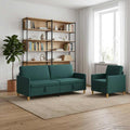 Sofa Set mit Stauraum 2 pcs Dunkelgrün Polyester