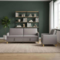 Sofa Set mit Stauraum 2 pcs Taupe Polyester