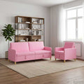 Sofa Set mit Stauraum 2 pcs Rosa Polyester