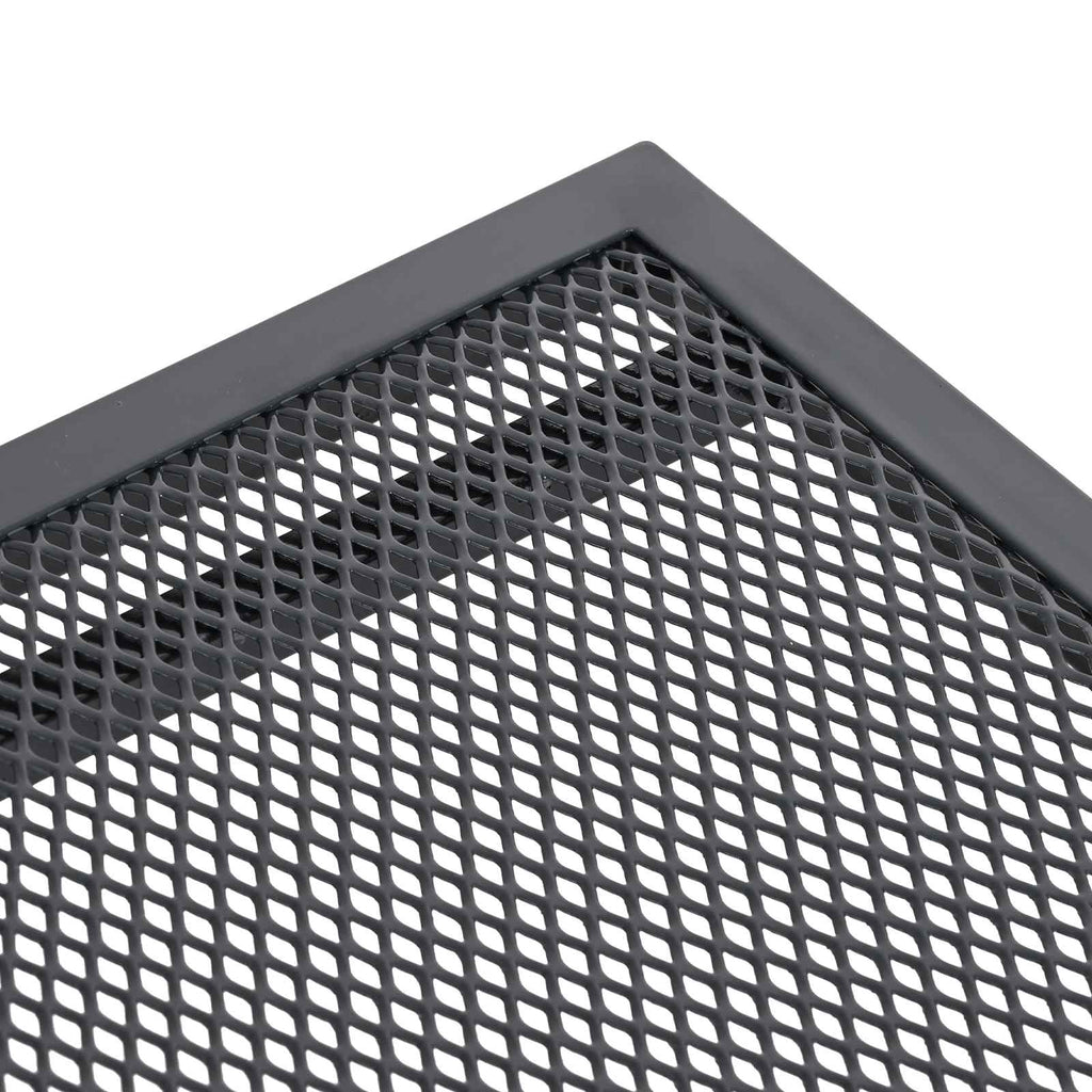 Ausziehbarer Mesh Esstisch Anthrazit 212 x 90 x 76 cm Stahl
