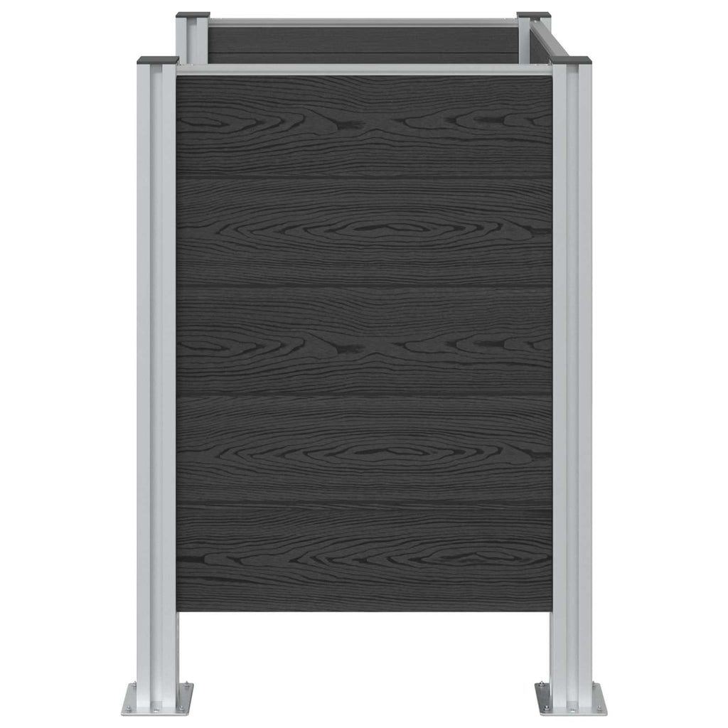 Mülltonnenzaun Grau 85 x 85 x 115 cm Aluminium und WPC